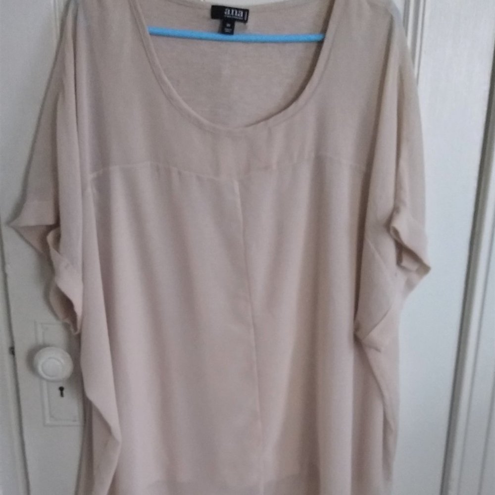 Sheer Blouse with a cam tank tie back 3x
